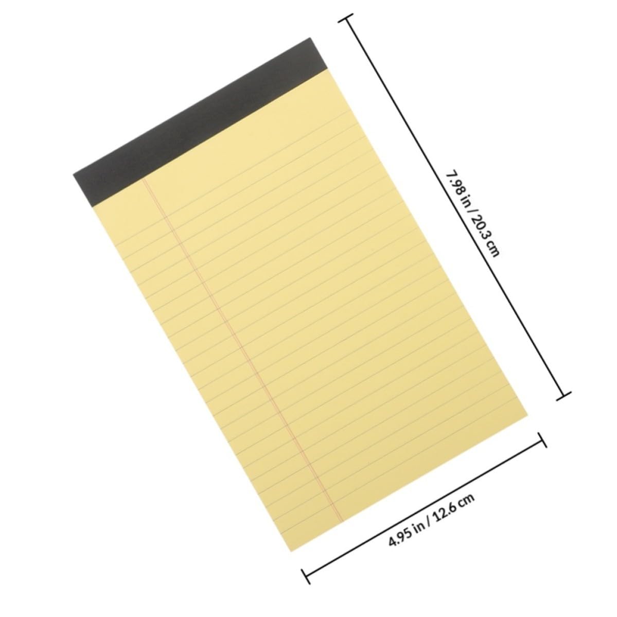 Hemobllo 50 Feuilles Bloc-notes Juridique Portable Jaune en Papier Pages Détachables, Fonction Mémo, Petit Carnet Élégant pour Étudiants en Milieu Scolaire ou Professionnel