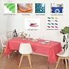 Evershine Case of 48 Pack Bulk Heavy Duty Coral Rectangle 54 X 108 Plastic Table Covers Tablecloth (Reusable) (Rectangle 54 X 108, Coral)