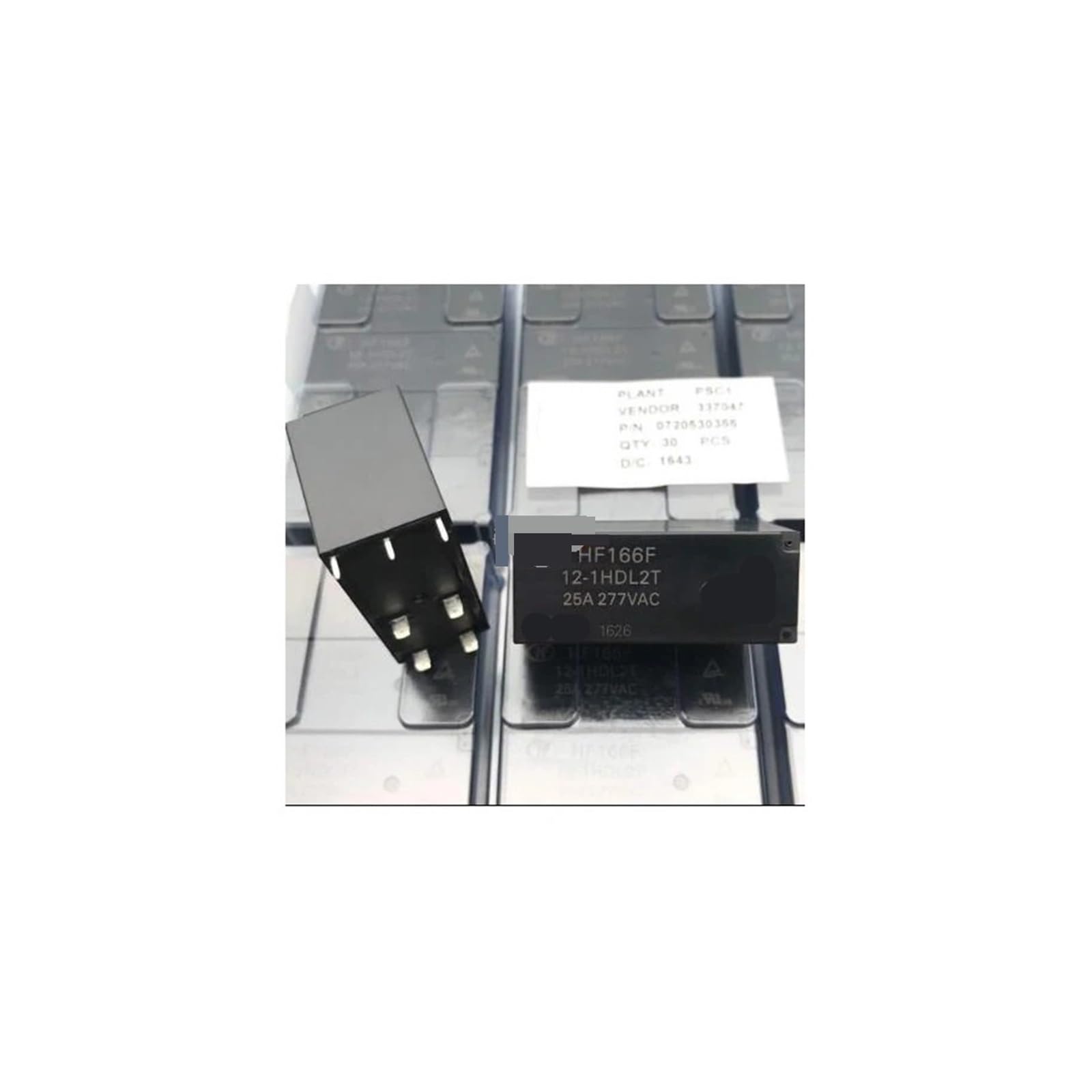 Relais 12V HF166F 12-1HDL2T composant électronique DIP7 25A 277VAC pour circuit imprimé