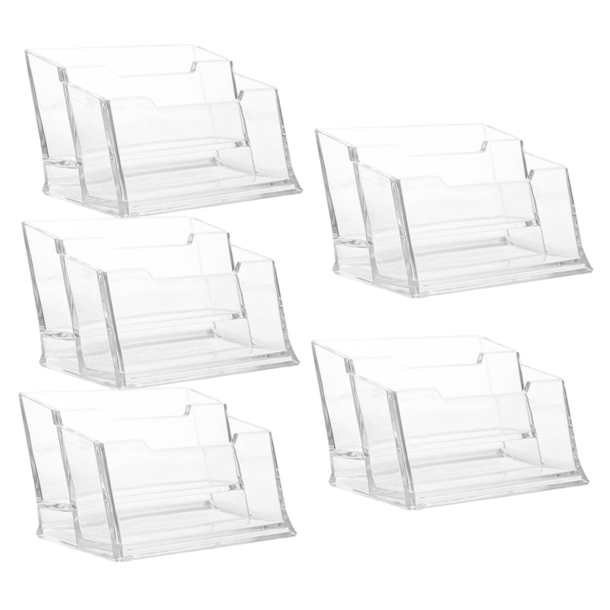 Porte-cartes de bureau transparent pour ranger vos cartes de visite volantes