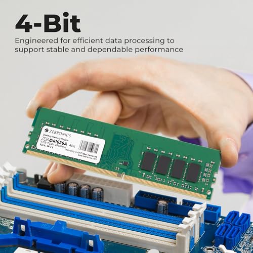 Image of Zebronics 16GB DDR4 RAM for PC, 2666MHz, 4bit Architecture, Low Power Consumption, High Stability Performance (D41626A)