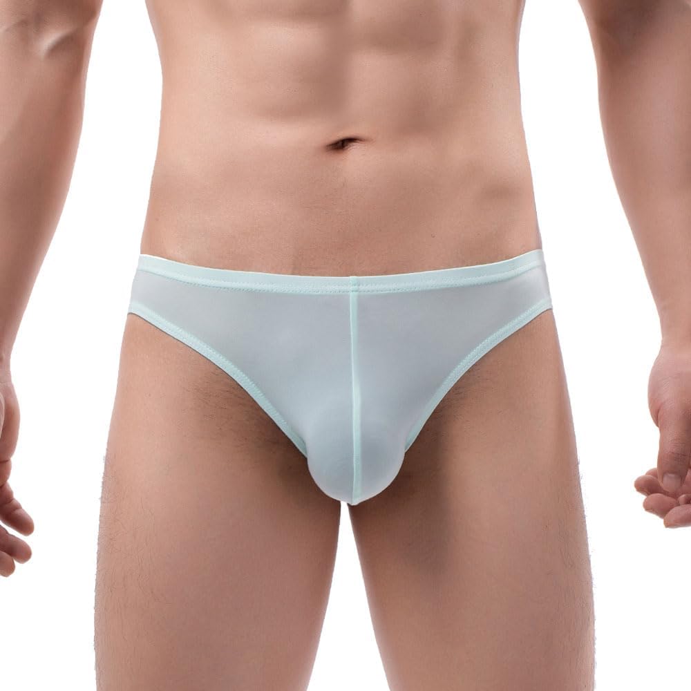 Summer Code Men's Low Rise Hip Briefs Ice Silk Bikini Underwear Ultra-Thin Sweat Absorbing Panties - Image 2