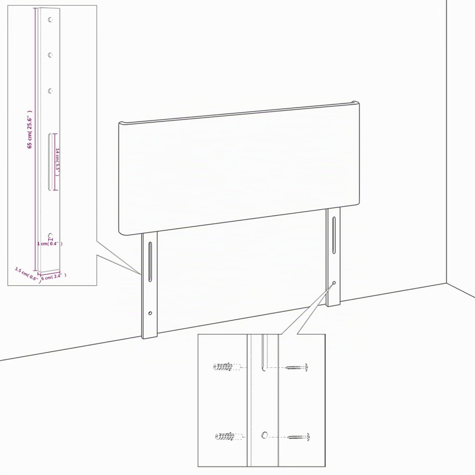 Homgoday Cabecero blanco con LED 100 x 5 x 78/88 cm, de piel sintética, cabecero de cama de matrimonio, respaldo para cama y sofá, modelo 3121557IT