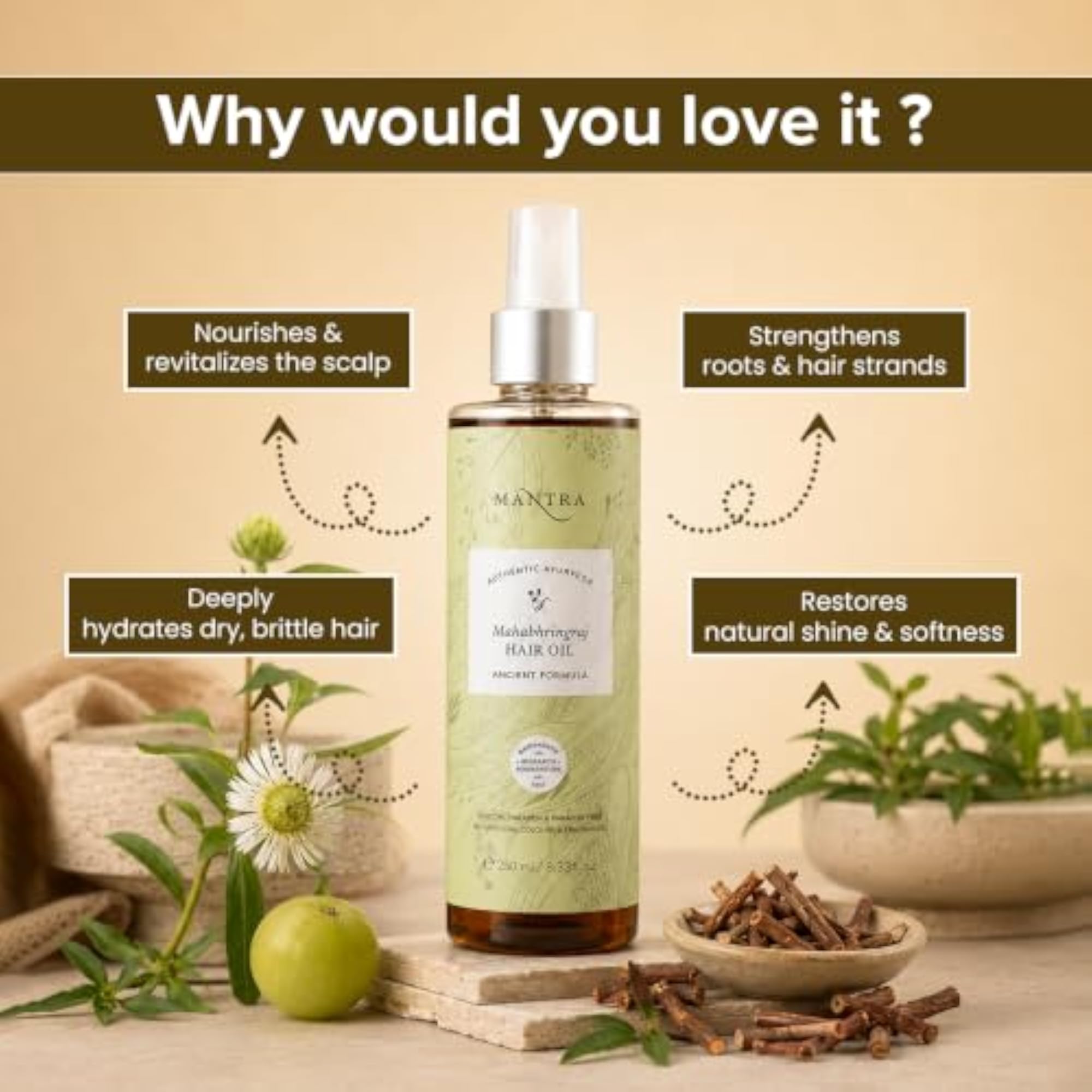Mahabhringraj Hair Oil for Scalp & Hair Growth