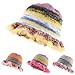 Busnos Crochet Bucket Hats for Women Fashionable Cute Winter Hats for Women Knit Hat Yellow Womens Beanie