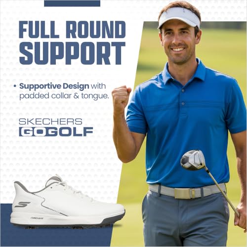 Image of Skechers Men's Elite Vortex Rival Golf Shoe | Golf, Waterproof, Arch Fit, Ultra Flight Foam, Spiked, Lightweight, Breathable