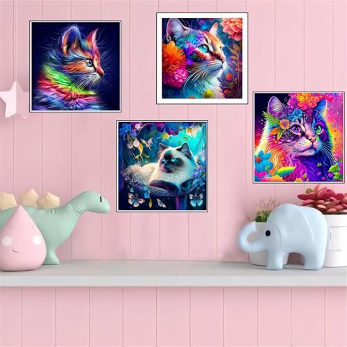 Kit complet diamond painting 5D strass cristal de chat