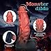 MOERWOD 8.14In Fantasy Dragon Dildo Realistic Huge Silicone Dildo for Women, Men & Couples Waterproof, Big Thick Dragon Shaped Sex Toy Red (S)