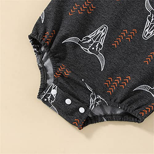 Kayotuas Western Baby Boy Girl Clothes Cow Print Bubble Romper Oversized Short Sleeve Tshirt Bodysuit Infant Summer Outfits 6