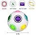 LiangCuber Moyu Rainbow Ball Magic Cube Puzzle Toy Magic Rainbow Ball Cube Brain Teaser with 11 Rainbow Colors(MoYu Magic Ball Version)