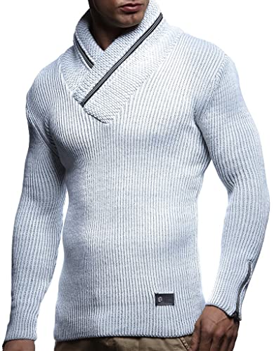 Leif Nelson LN4170 Men's Pullover with Zipper Accents2