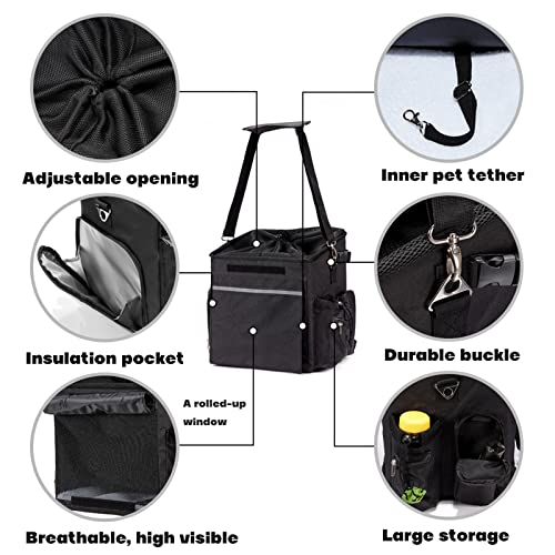K ERATISNIK Pet Bicycle Carrier Waterproof Dog Bike Basket Bag with Reflective Stripe Pet Bike Basket Adjustable… - Image 6