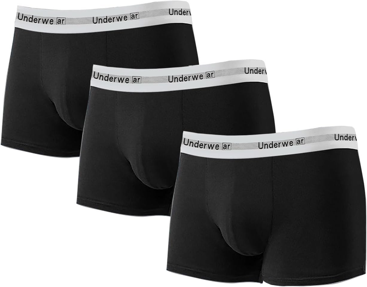 Men's Boxer Briefs - Soft & Breathable Underwear for Men, 3 Pack