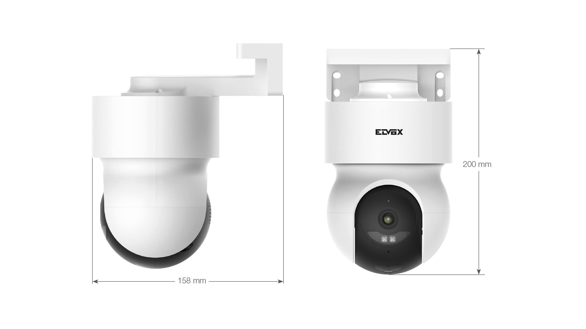 Vimar 46243.030CL Telecamera IP a batteria PT 4G LTE 3Mpx (2304 x 1296) da esterno con pannello solare, visione notturna a colori, rilevatore di movimento intelligente con app, 155×200×103mm