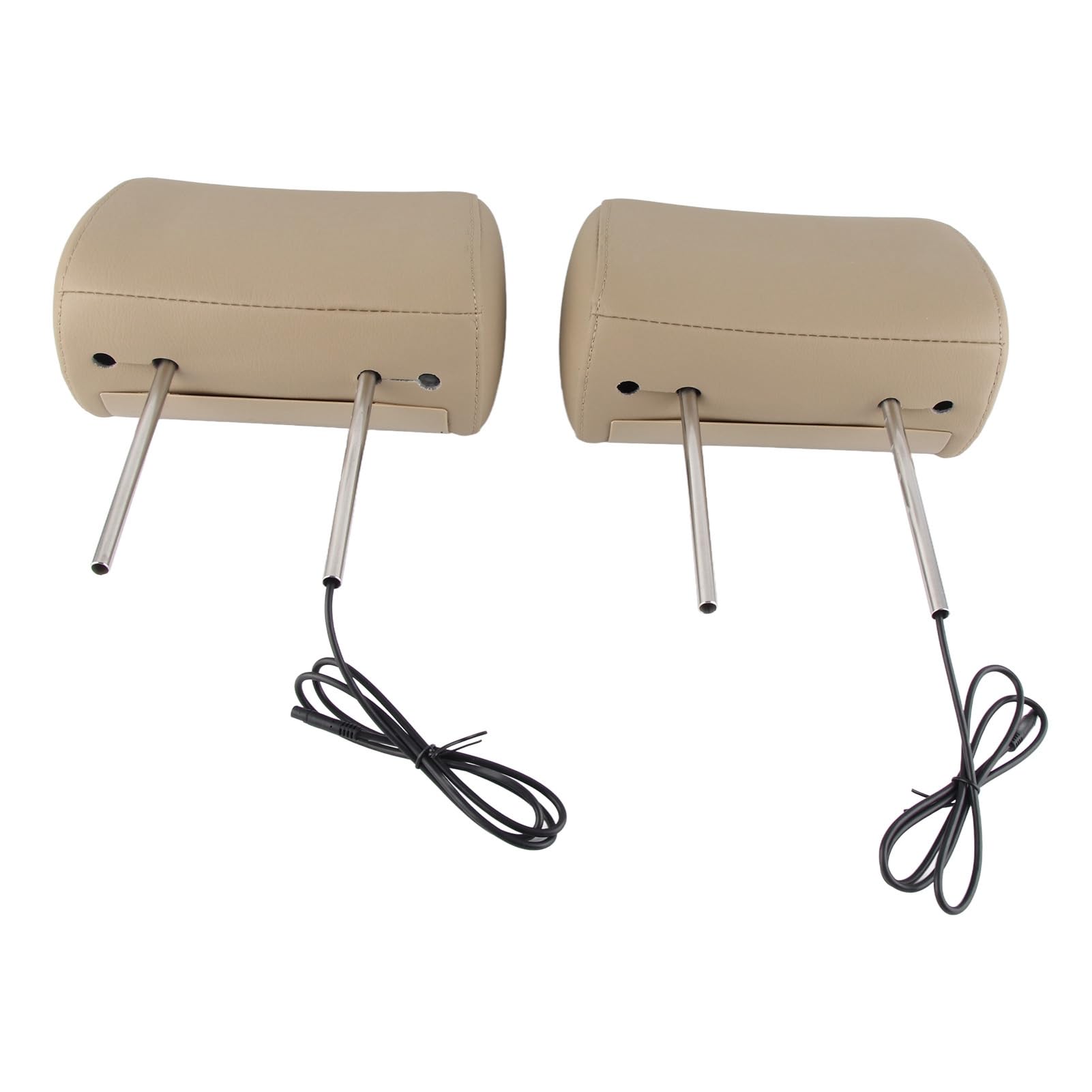 2 Piezas Universal 7 en HD Reposacabezas de Coche Reproductor de Vídeo LCD Control Inalámbrico Pantalla MP5 Marrón
