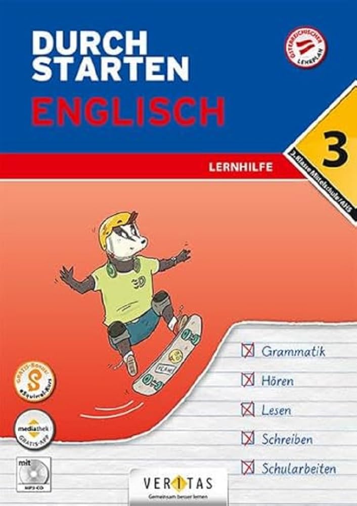 Durchstarten - Englisch Mittelschule/AHS - 3. Klasse: Lernhilfe - Übungsbuch mit Lösungen - App-Inhalte für mobiles Üben