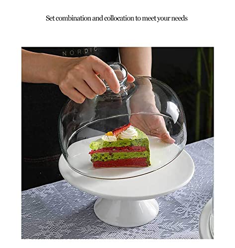Cake Stand,Ceramic Cake Stands With Dome Lid,Dome Cake Stand,Cake Cloche,Serving Plinth,Display Stand With Lid,Christmas Cake Stand #TOP5