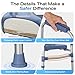 FSA/HSA Padded Toilet Seat Riser for Seniors, Heavy Duty Raised Toilet Seat with Handles Adjustable Standalone Toilet Safety Frame, Elderly Assistance Products for Bariatric, Pregnant, Surgery