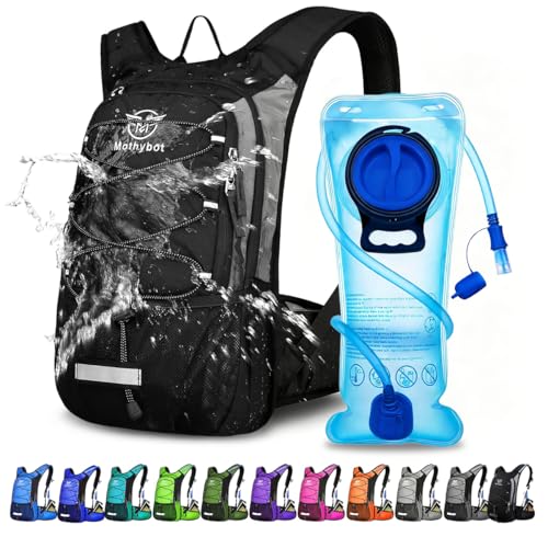Image of Mothybot Hydration Pack, Insulated Hydration Backpack with 2L BPA Free Water Bladder and Storage, Hiking Backpack for Men, Women, Kids for Running, Cycling, Camping - Keep Liquid Cool up to 5 Hours