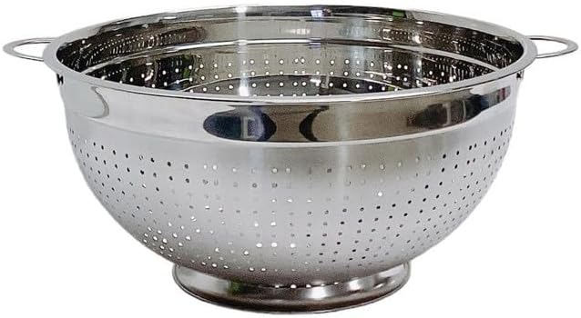 13" Stainless Steel Colander with Handle, Food Strainer Basket,Colander Bowl