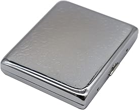 Etui à Cigarettes Métal Boîte à Cigarettes en Acier Inoxydable Porte-Cigarettes Homme Femmes Contient 20 Cigarettes Lot DE 2 (3)