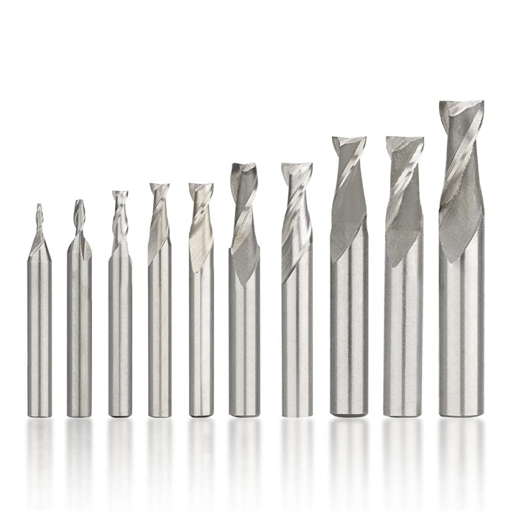 CoCud Fraise En Bout à Spirale à 4 Flûtes, Diamètre De 5 Mm, Longueur De 30 Mm, En Acier Rapide, Avec Étui De Rangement - (Applications : Pour Contreplaqué, Bois Dur, Plastique