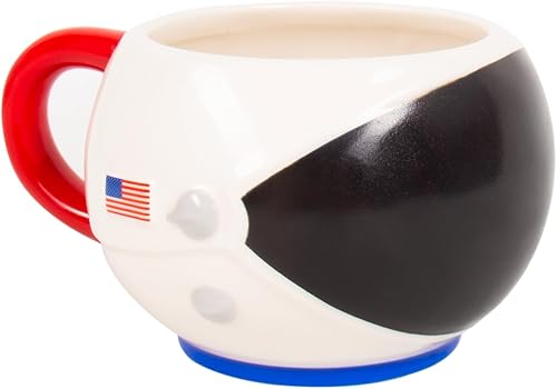 Miniatura 5 de Taza con forma de cambio de calor inspirada en la NASA. Taza en forma de casco de astronauta con efecto de cambio de calor en la visera. Capacidad