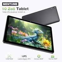 MENTUME Tablet 10 Zoll, Android 16 Tablet mit Hülle, Unisoc T606 CPU, 26 GB RAM + 128 GB ROM + 1 TB TF, 1280x800 HD IPS Display, 7000 mAh Akku, Duale Kamera, WiFi 6, BT 5.0, Widevine L1, GPS (K70) – Ansicht 2