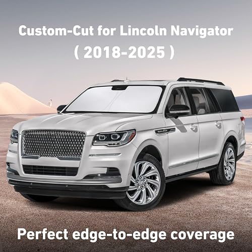 Image of EcoNour Windshield Sunshade Compatible for Lincoln Navigator 2018-2023 2024 2025, Sun Visor for Front Windshield & Window Sun Shade Cover, UV Heat Blocker & Protector, Car Accessories