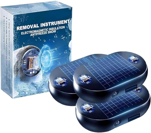 Desempañador de parabrisas para coche, desempañador de coche electromagnético, anti escarcha para coche, solar + USB recargable, herramienta de desempañado de parabrisas electromagnética molecular de