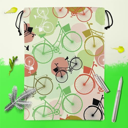 Image of ArtzFolio Vintage Bicycles | Reusable Sack Bag | Bag for Gym, Storage, Vegetable & Travel