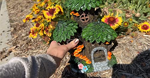Vp Home Mystic Gnome Fairy House Solar Light For Home And Outdoor Decor, Gnome Home Solar Powered Flickering Led Garden Light Fairy House Backyard Halloween Decoration #TOP2