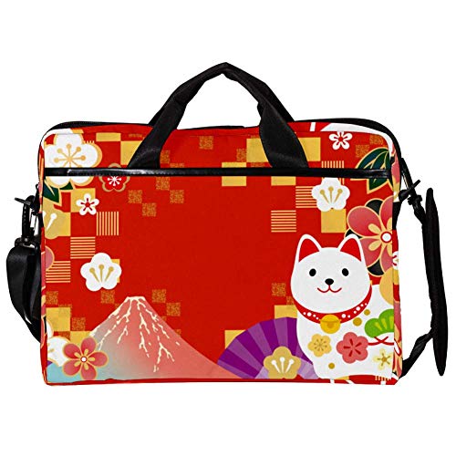 Bolso bandolera para portátil de 14 a 15 pulgadas color rojo con compartimento acolchado para oficina