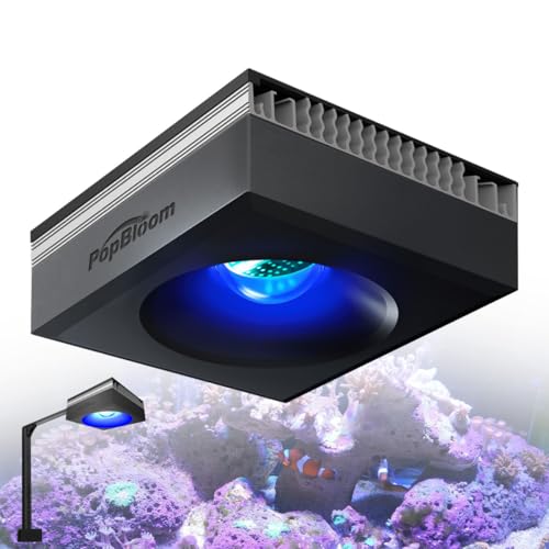 Image of PopBloom RL90 Full Spectrum Reef Light WiFi Marine Reef LED Aquarium Light Saltwater Aquarium Fish Tank Lamp (100W WiFi Black)