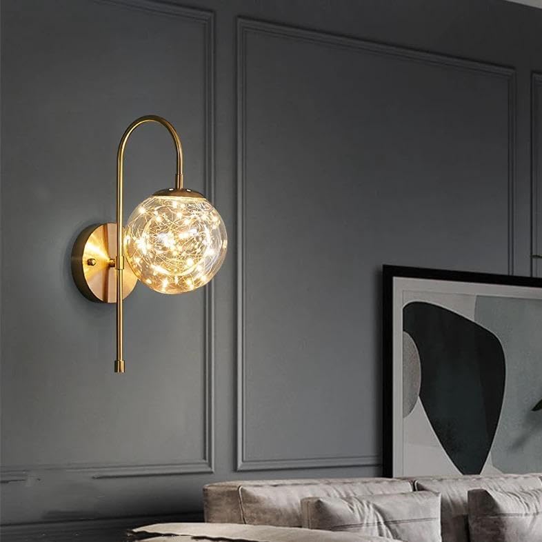 Image of blissbells Crystal Wall Light, LED Decorative Sconce (Metal swan)