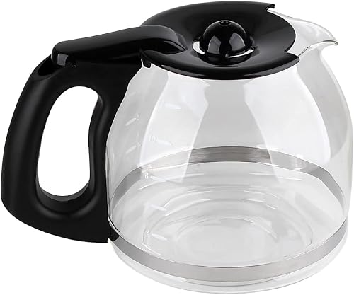 Miniatura 3 de Anbige Piezas de repuesto de jarra de vidrio de 12 tazas, compatible con la cafetera Mr. Coffee, repuesto # PLD12-RB, serie PLD12-RB (negro)