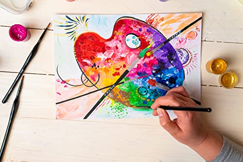 Daco Miniature Paint Brushes, 8 Mini Paint Brushes & Paintbrush Holder, Fine Detail Paint Brush Set For Acrylic Painting & Oil Painting, Miniature Painting Brushes For Paint By Numbers For Adults #TOP4