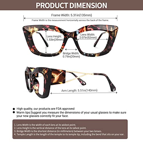 Image of VOOGLAM Rectangle Blue Light Blocking Glasses for Women Anti UV Eyestrain Eyewear Walburga
