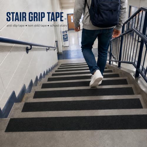 Image of Anti Slip Tape 80 Grit, Heavy Duty Traction Grip Tape, 12 Inch x 60 FT Non Slip Safety Tape for Stairs, Ramps, Floors, Indoor & Outdoor Use