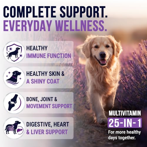 25-in-1 Dog Vitamins and Supplements, 250 Chews, Dog Multivitamin Chewable - Image 3