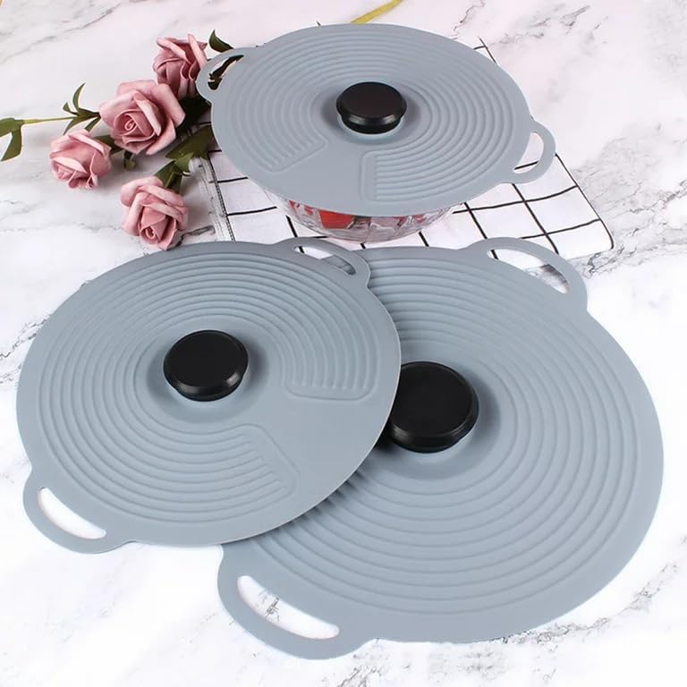 Image of Bowls, Pans, Plate Reusable Heating Sealed Leak-Proof Spill Cover For Hotel, Restruent, Home, Kitchen (1Pcs) (Medium)