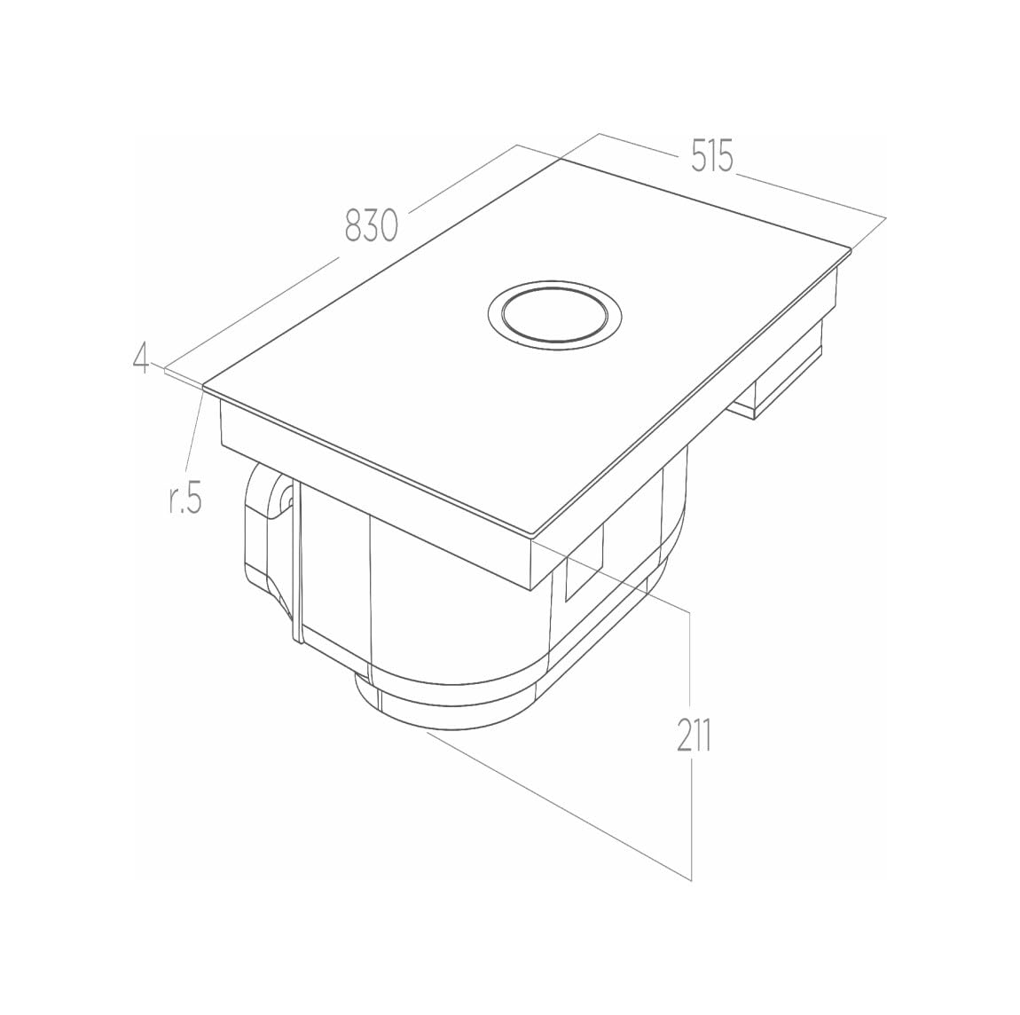 Elica PRF0196328, Piano cottura a induzione con cappa aspirante integrata NIKOLATESLA SWITCH EVO BL/A/83, Black