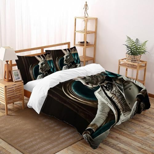 Housse de couette double microfibre douce et lavable pour lit garçon