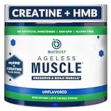 BioTrust Ageless Muscle Builder - Creatine HMB Powder with Vitamin D3 & Betaine - Build & Preserve Naturally Declining Muscle Mass & Strength - Unflavored, 30 Servings