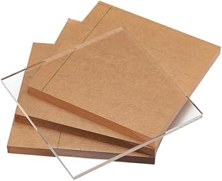 1pcs Transparent Acrylic Sheet - MMA Plastic Board for Crafting, Signage, and DIY Projects(4mmx100x100mm)