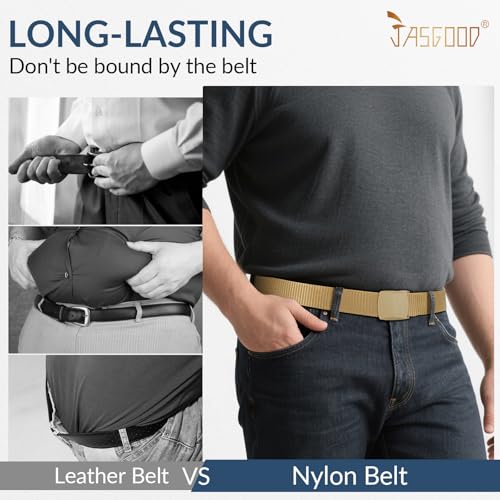 JASGOOD Nylon Canvas Breathable Military Tactical Men Waist Belt With Plastic Buckle - Thumbnail 4
