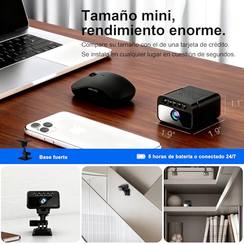 AOBOCAM Cámara Espía 4K Mini WiFi Interior/Exterior - Cámara Espía Oculta con Vision Nocturna/Detección de Movimiento, 2.4GHz, App Móvil (iOS/Android)，Casa/Oficina/Coche - imagen 7