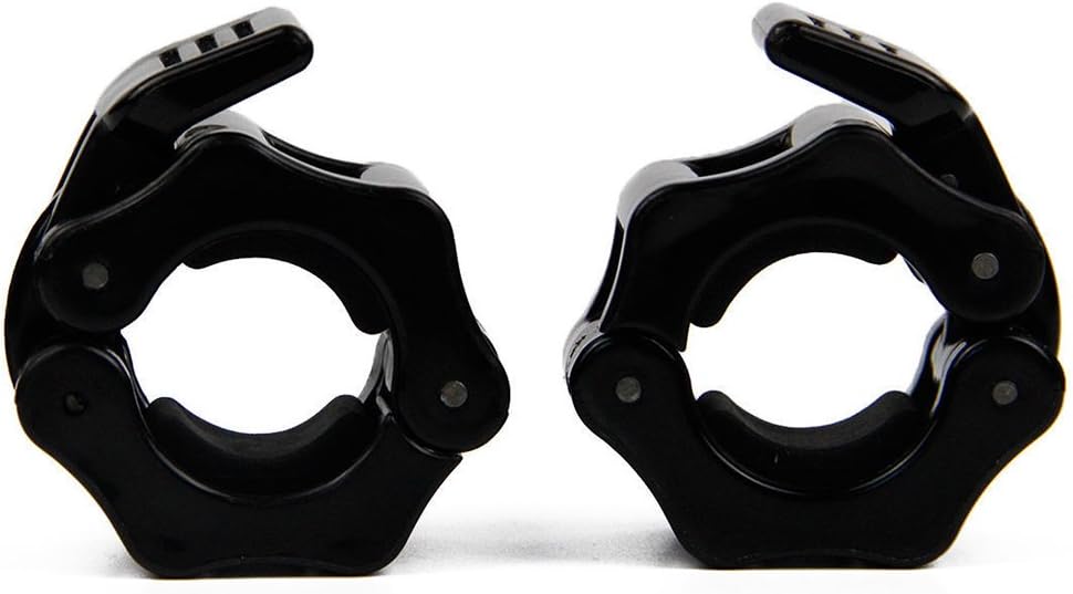 HemeraPhit Barbell Collar Locks 1" Bar Clamp Workout Weight Lifting Quick Release Lock Jaw, 1Pair (23-26mm)