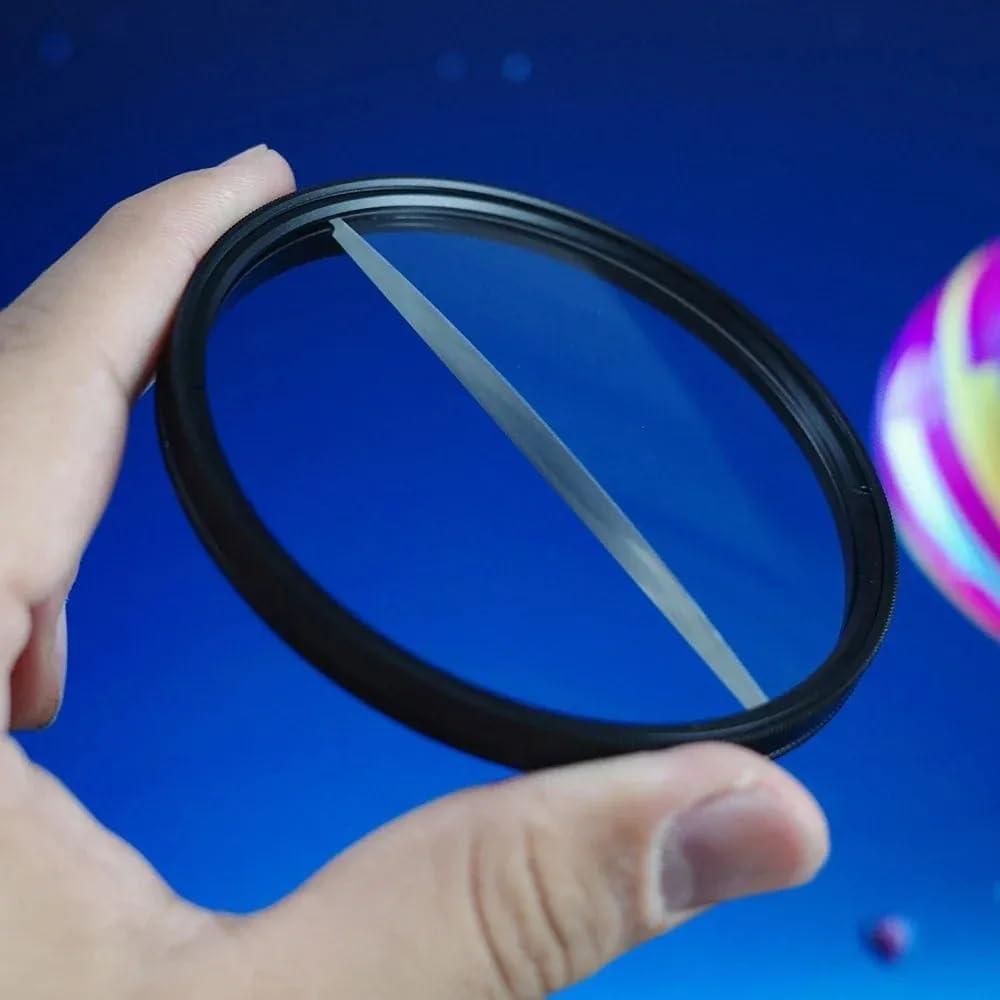 Lens Filter Split Diopter - Fractal Lens Prism & Half Blur Fx for Cinematic Photos DSLR Camera Lens Effects Filters (Split Diopter Filter, 77mm)