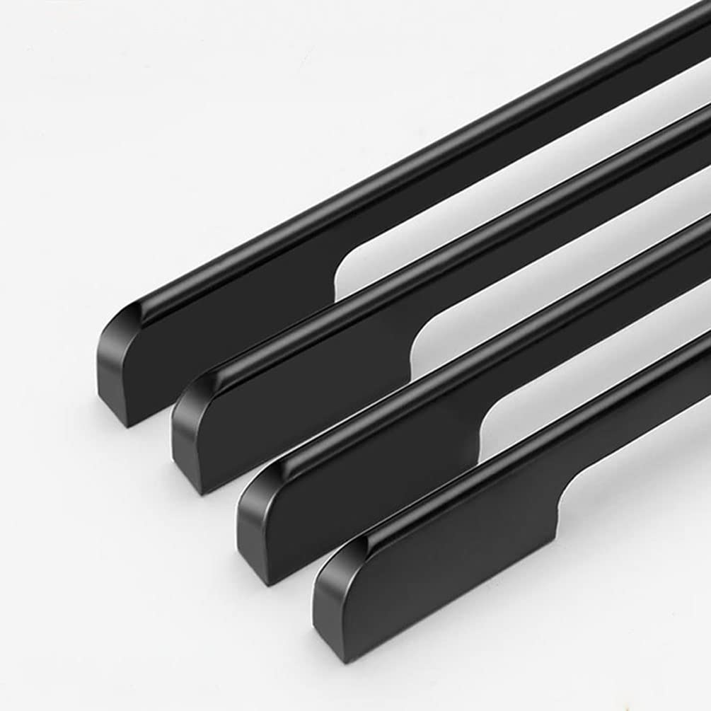 Noir Poignee d Armoire Moderne, Boutons de portes pour placards, Solide Aluminium | Finition en Anodisé, Longueur: 60-1000 mm Poignée, 2 pièces Bouton pour meuble Noire-1000mm/39.4in